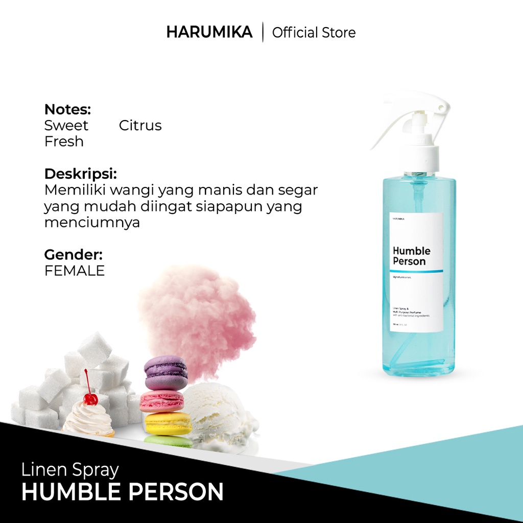 HARUMIKA HUMBLE PERSON 250 ml LINEN SPRAY ANTI BACTERIAL