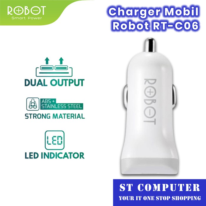 Charger Mobil Robot RT-C06 charger Handphone / HP Di Mobil Carger Mobil Robot Charger Robot 2a