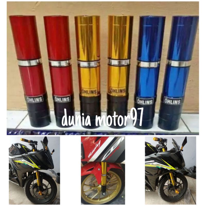 cover shock cbr150r new full atas bawah, pengaman shock depan cbr150r new