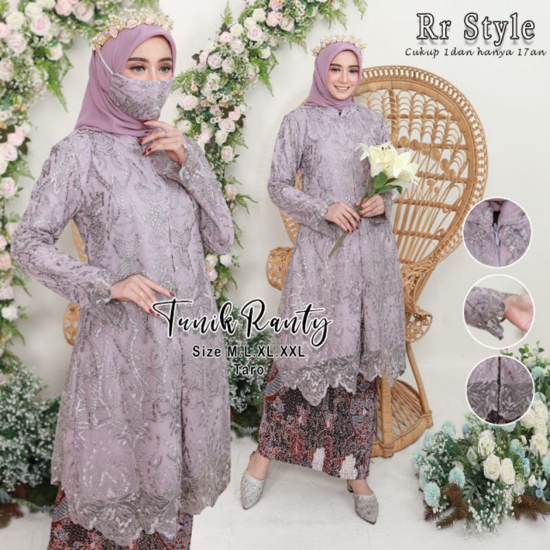 kebaya tunik busui friendly / tunik tulle busui/ stelan kebaya modern/kebaya terlaris