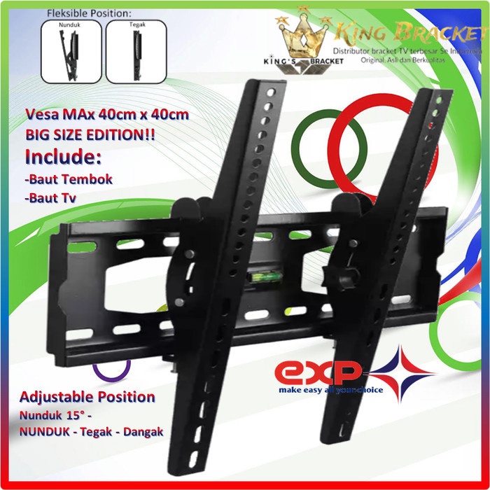 Bracket TV KHUSUS CHANGHONG 42&quot; s/d 55&quot; waterpass GARANSI 100% COCOK!