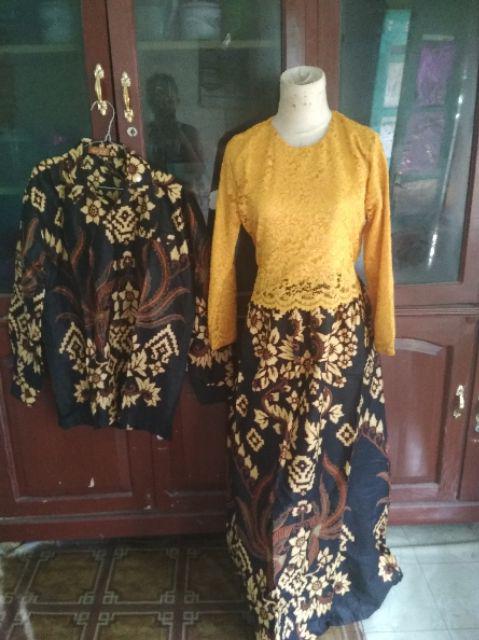 Zola_batik Couple Kebaya Brokat Selendang Ayushita - Monaka