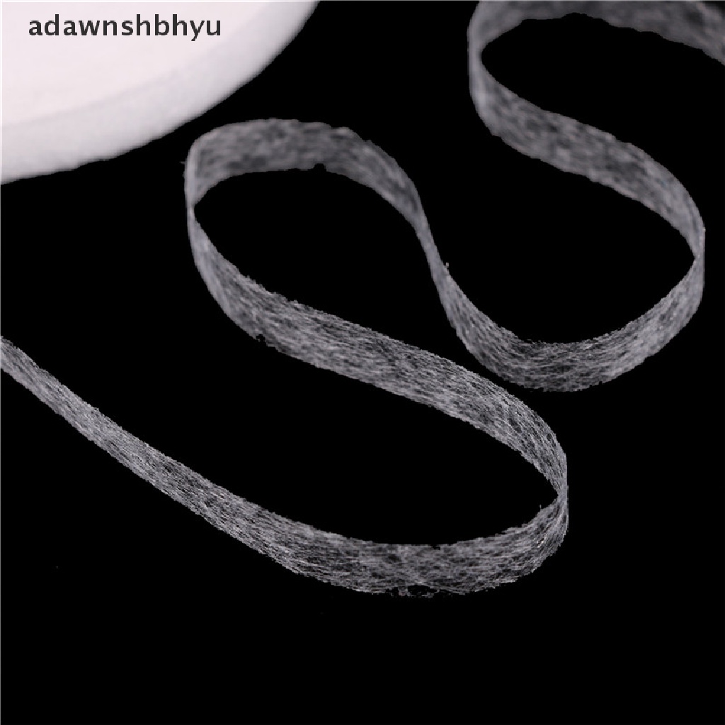 Adawnshbhyu 70yard Putih Dua Sisi Fusible Jahit Kain Buckram Lem Tape DIY Cloth ID