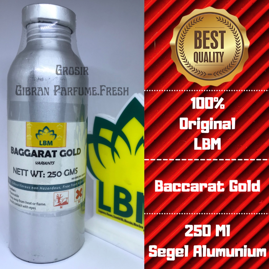 BACCARAT GOLD 250 ml By Bibit LBM / Bibit Parfum Baccarat / Niang Parfum Baccarat / Perfume Bibit Pa