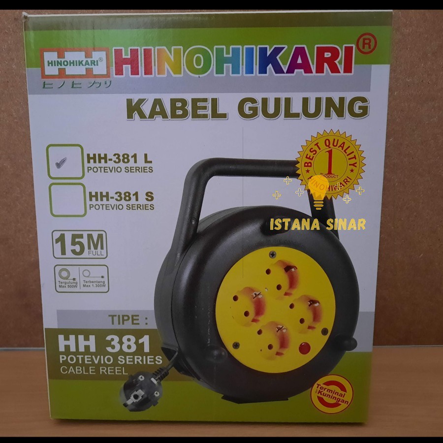 Hinohikari | Kabel Gulung Hinohikari HH-381 L | Roll Kabel | 15 Meter