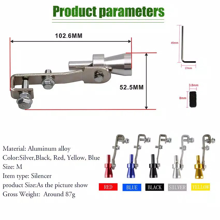 Penyiul Turbo Knalpot Mobil Turbo Whistler Refitting Muffler