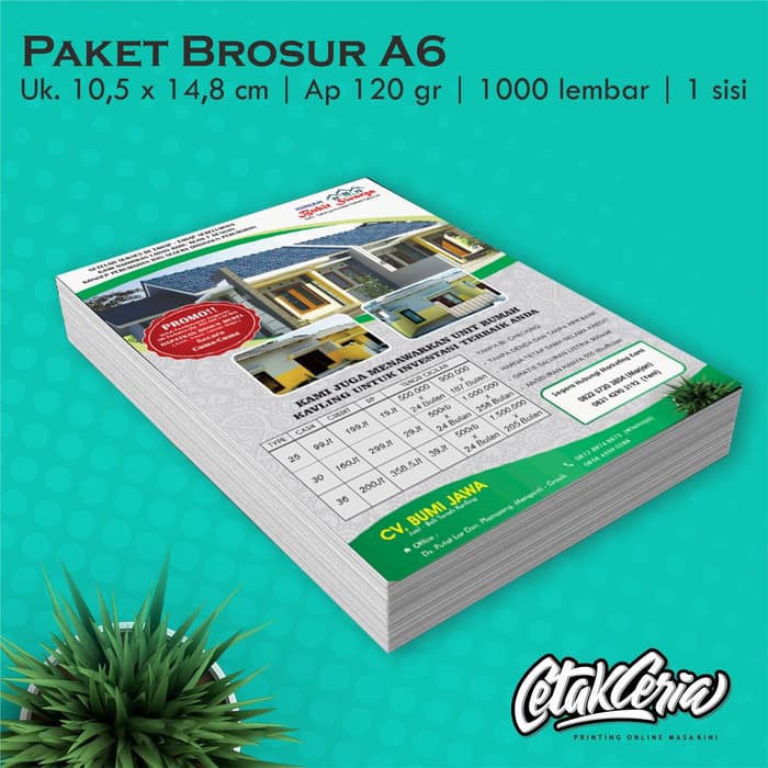 

Murah Cetak Brosur a6 | 1000 Lembar | 3 Hari Limited