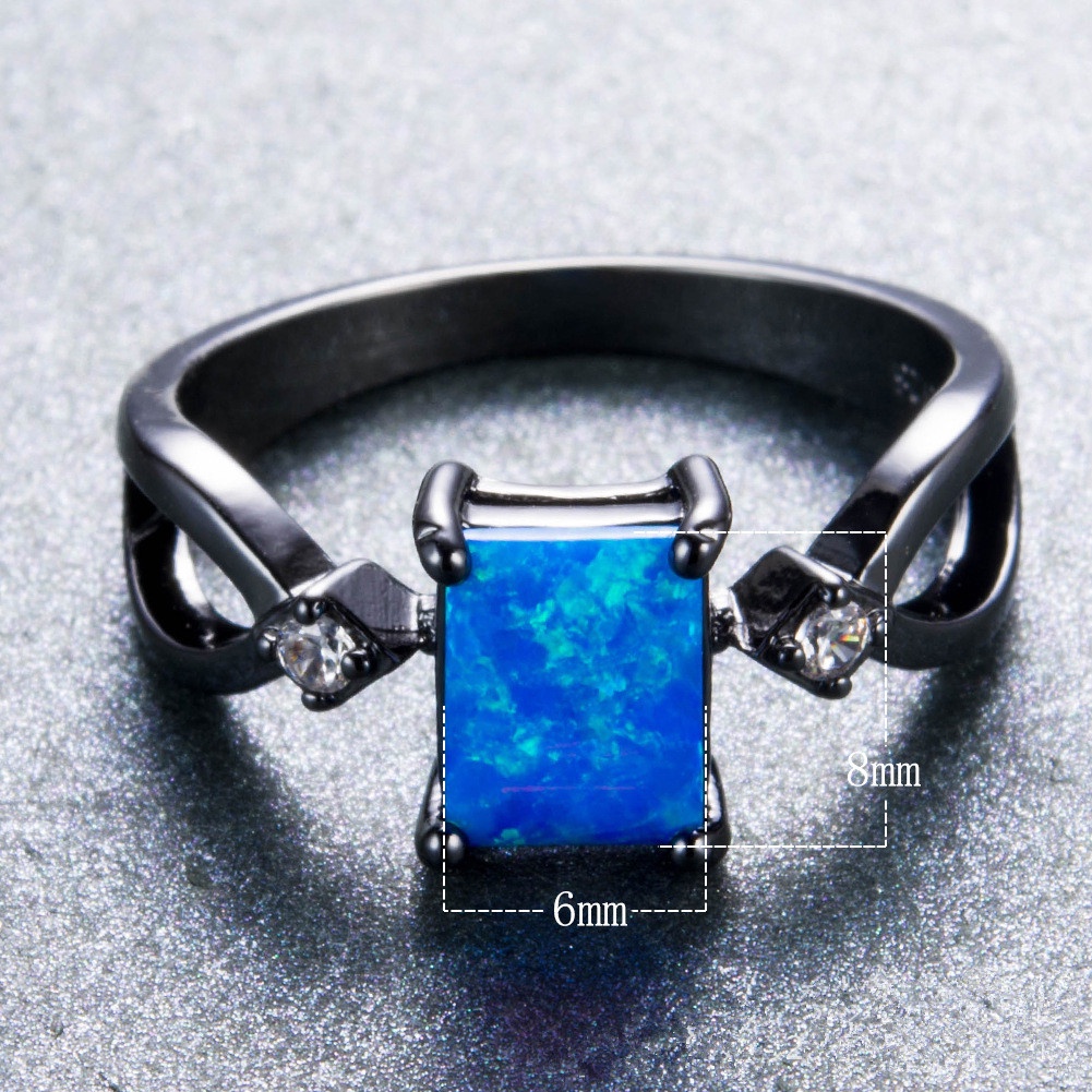 New style diamond opal square fashion ladies ring