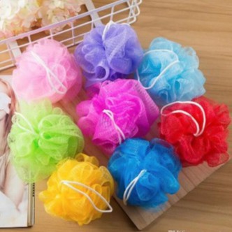 SHOWER PUFF bath sponge mandi spons mandi spon lap bulat pelangi warna warni