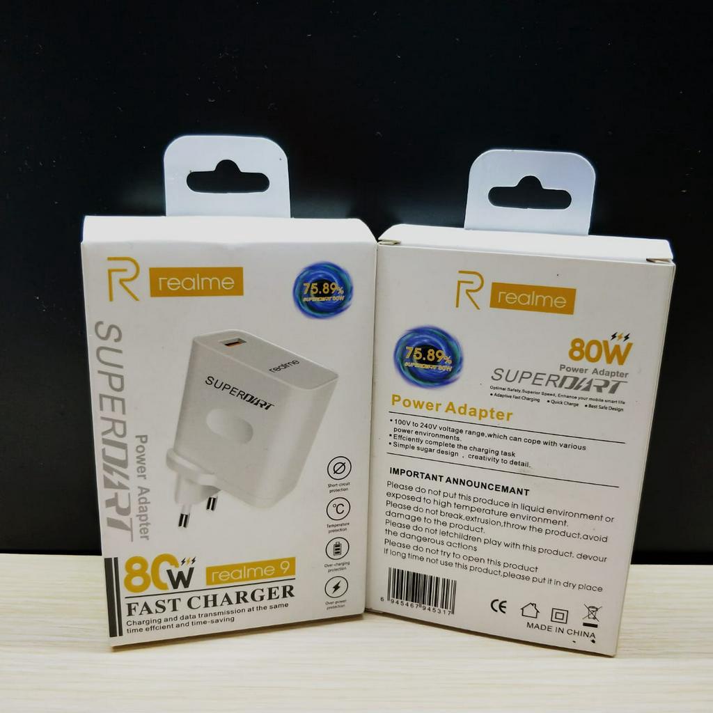 batok adaptor ori100% realme9 80w super vooc fast charger PROMO SEN