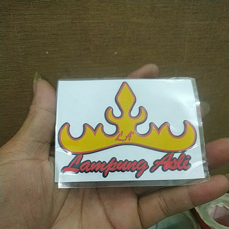 stiker Lampung Asli,Stiker Vutting Siger Lampung, sriker Cutting Motor Mobil dll