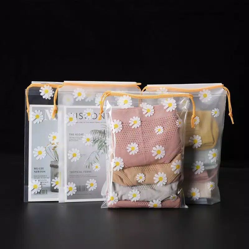 [READY JAKARTA] TRAVEL POUCH ORGANIZER SERBAGUNA TAS MAKEUP TAS KOSMETIK ANTI AIR BUNGA #1121