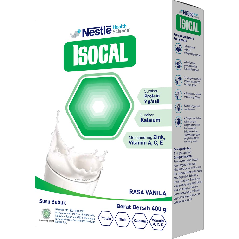 Isocal 400gr susu bubuk protein