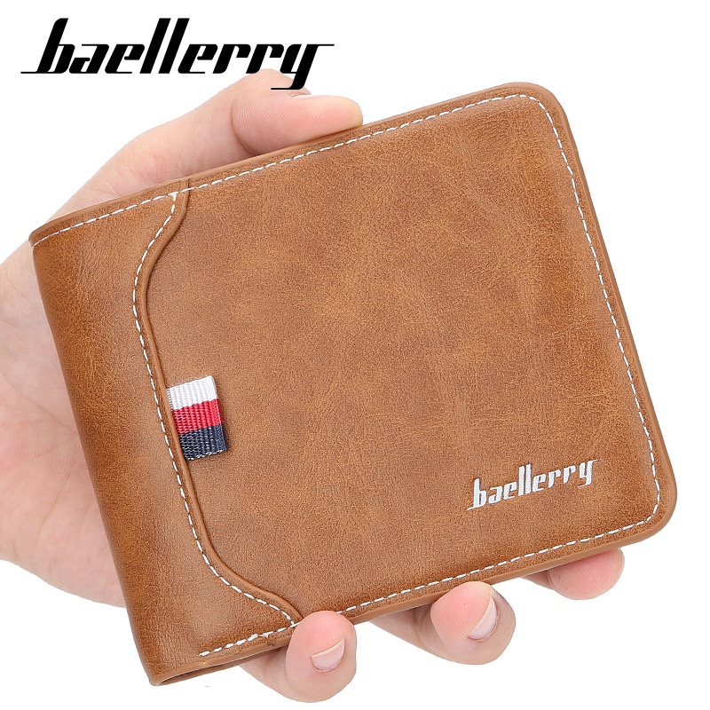 ORIGINAL BAELLERRY DOMPET UANG 3 LIPAT TEBAL KULIT SINTETIS D1308