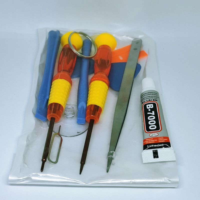 OBENG SET TOOLSET 10iN 1 + PLUS LEM B7000 3ML BENING