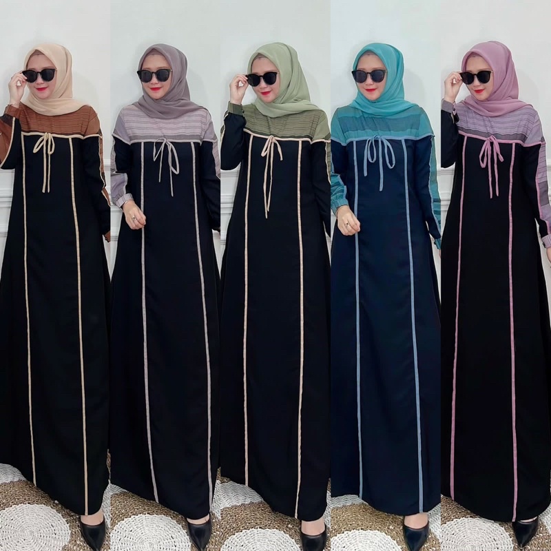 Gamis adisha ori / gamis abaya /  zulfa / hikmat kw / not nazwa / not Rianti / not zahra collection