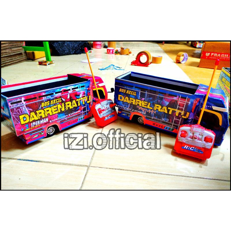 {BISA OLENG} Miniatur Truk Nama  Custom / Request Foto &amp; Remot Kontrol  Lampu Dan Terpal