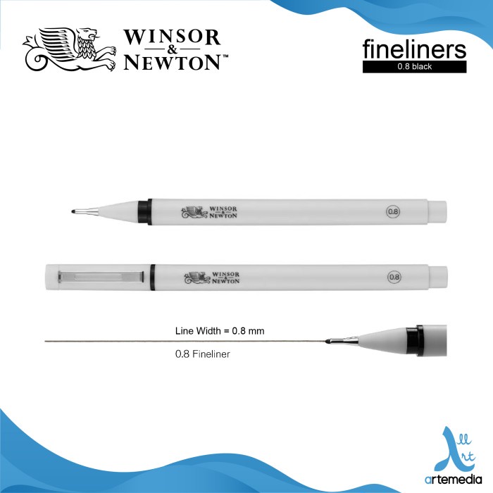 

(DISKON TERMURAH) Drawing Pen Winsor & Newton Fineliner Black Color - BLACK 0,8