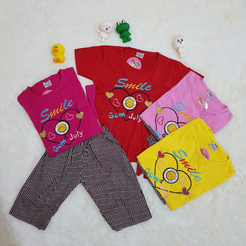 Setelan anak perempuan Lampu LED Baju anak perempuan pakaian anak perempuan Usia 1,2,3,4 Tahun