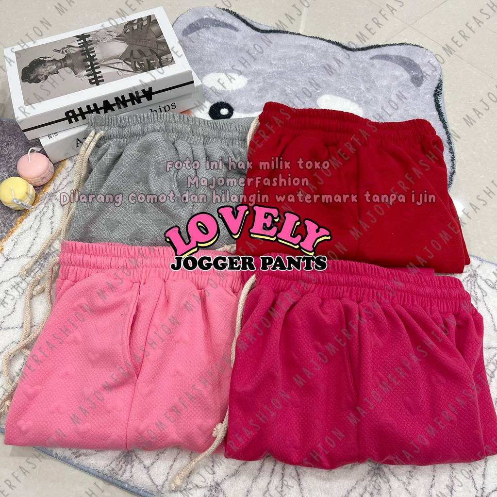 MAJOMER ® | LOVELY EMBOSS JOGGER PANTS - CELANA JOGER WANITA