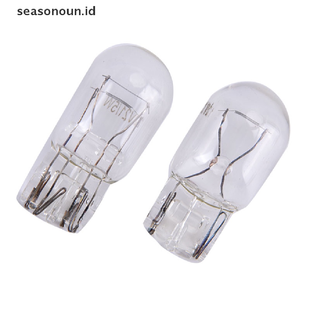 (seasonoun) 2pcs Bohlam Lampu Halogen T20 7443 7440 Bahan Kaca Transparan Untuk Drl Mobil