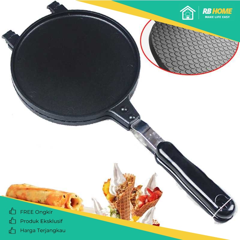 Waffle Maker Cetakan Waffle Bulat Round Shape Dessert Mold