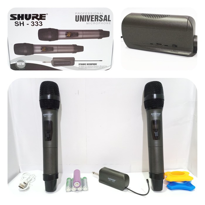 SHURE SH 333 WIRELESS MICROPHONE PORTABLE