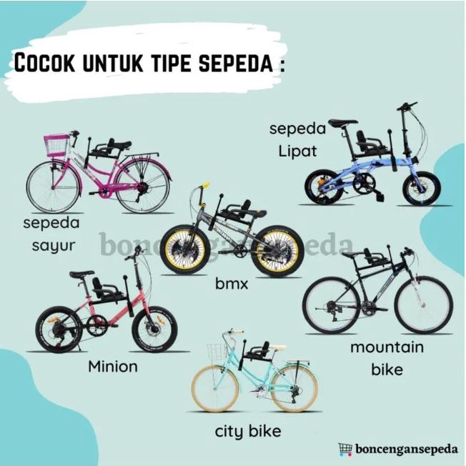 Boncengan anak di sepeda Gowes Bonceng anak Di sepeda Lipat Boncengan Sepeda selly sandaran