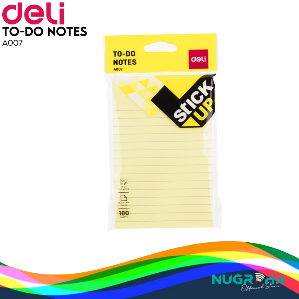 

Deli To-Do Notes (152mm x 101mm) Sticky Notes A007