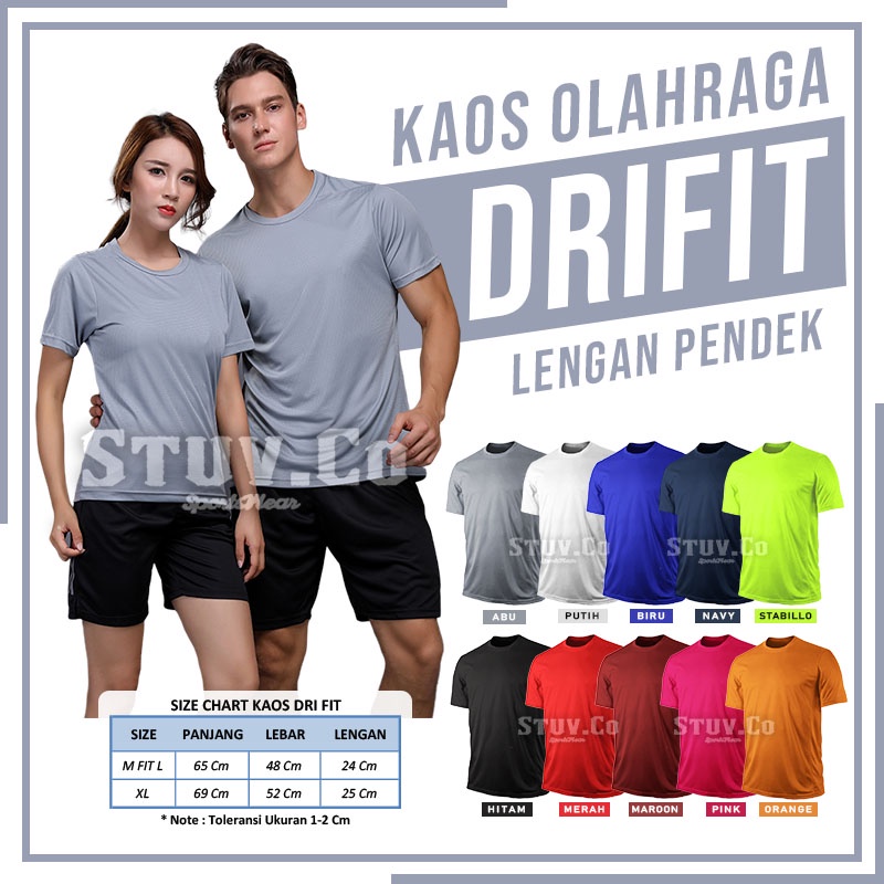 BAJU DRIFIT PRIA WANITA RUNNING JOGGING FUTSAL SEPAKBOLA