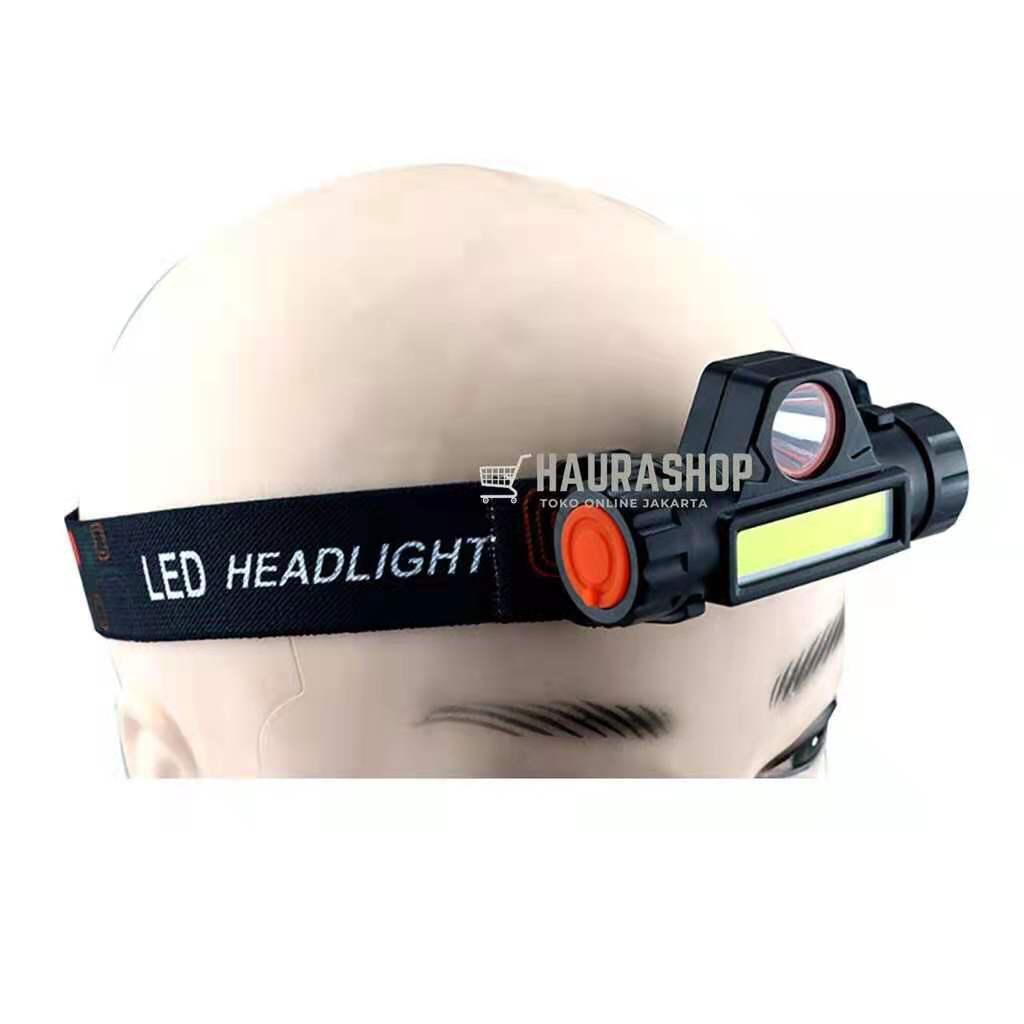 Senter Kepala Cas Magnet LED COB Rechargeable / headlamp sorot