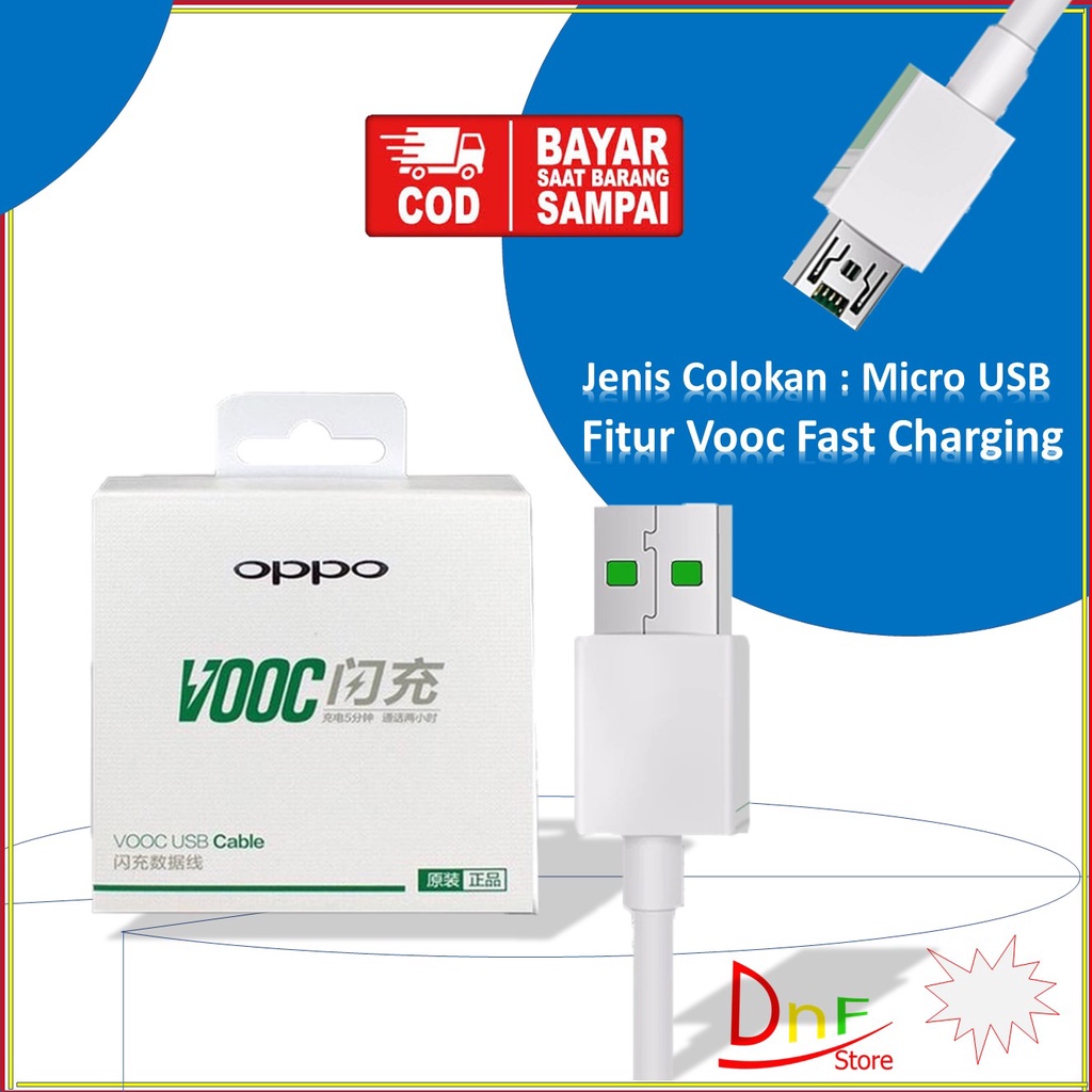 Kabel Data Oppo Original Fast Charging Vooc F1 Plus, F3 Plus, F9, F9 Pro, F11, F11 Pro, R11, Find 7, Find 7a R15