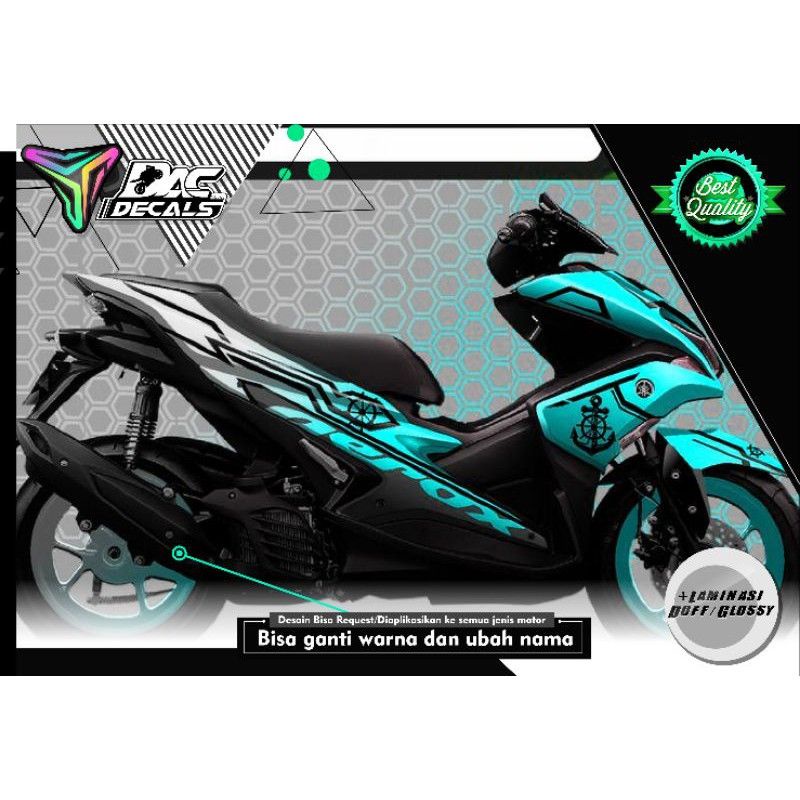 decal sticker aerox 155 putih tosca