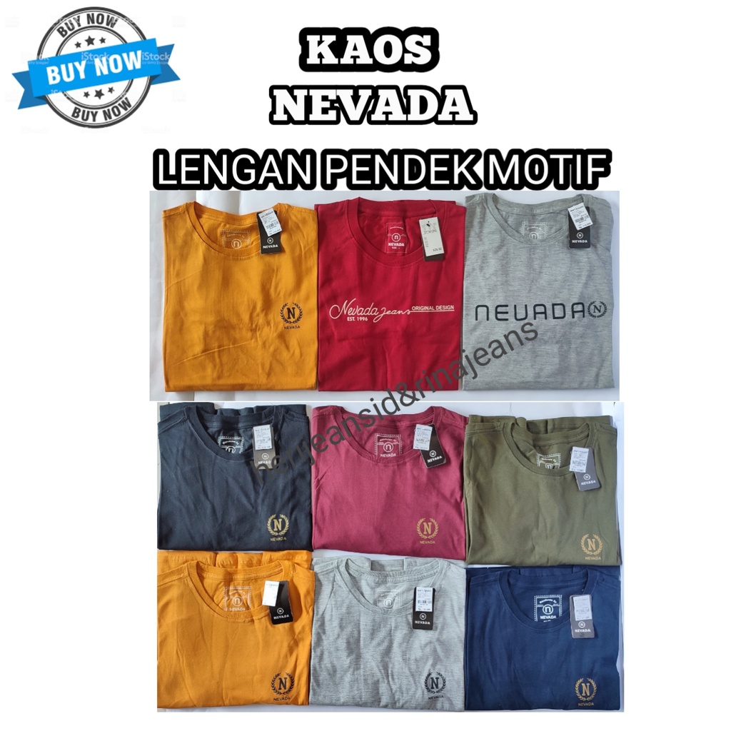 ( NEVADA) KAOS NEVADA FULL HANTAG MOTIF TERBARU/ motif random Kaos Nevada Pria Wanita Murah/ Kaos Di