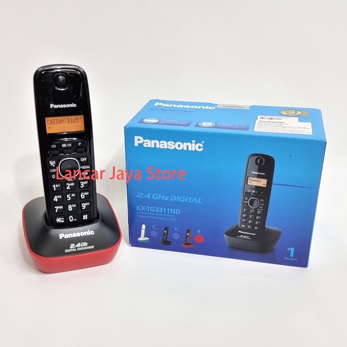 Panasonic Cordless Phone KX-TG3311 Telepon Wireless Panasonic KX-TG3311 - Red