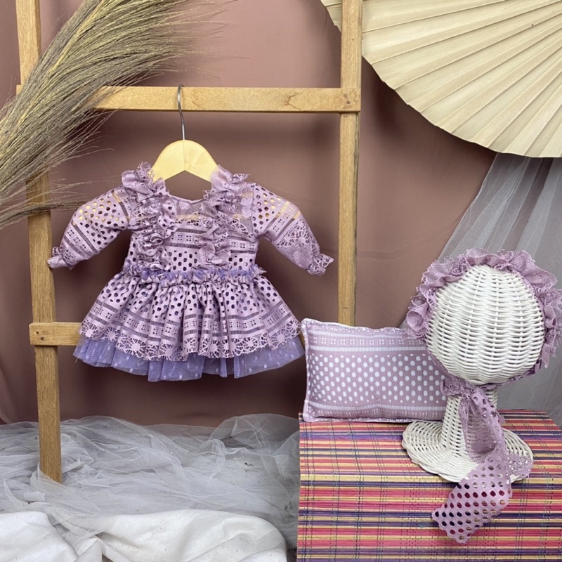 ROMPER NEWBORN, ROMPER BABY GIRL, ROMPER NEWBORN CEWEK, AKSESORIS FOTO NEWBORN, KOSTUM NEWBORN