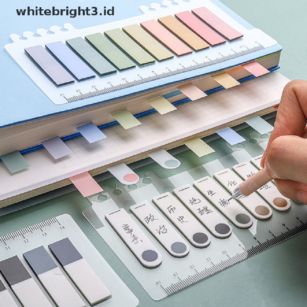 (whitebright3.id) 200 Lembar Sticky Notes / Memo Index Loose Leaf Untuk Sekolah / Kantor