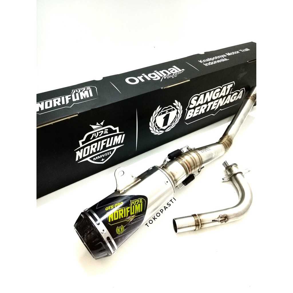 knalpot norifumi original gtx pro karbon original laser j bac 80