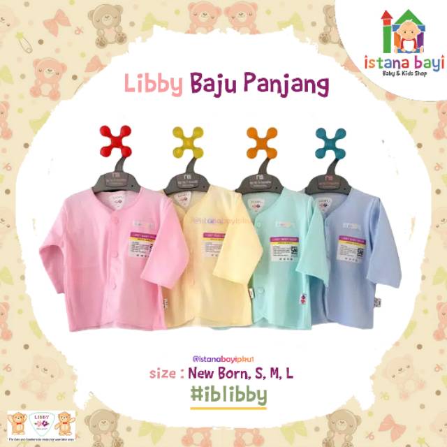  Libby  Baju  Panjang Warna New Born Libby  baju  bayi  