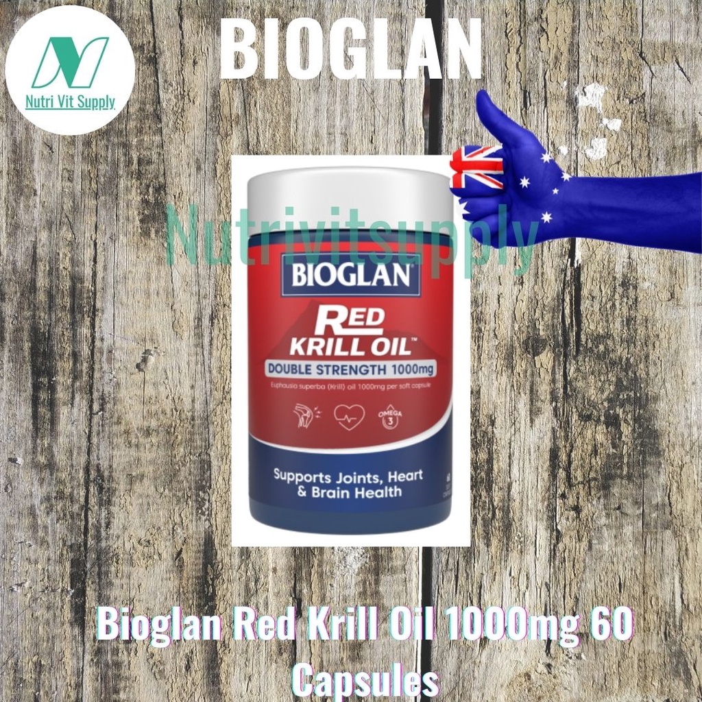 Bioglan Red Krill Oil 1000mg 60 Capsules 100% ORI AUSTRALIA