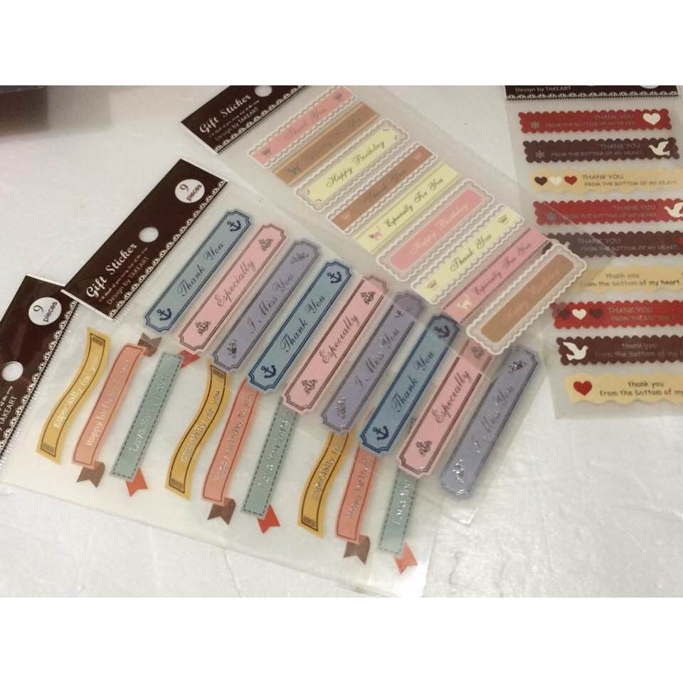 

sticker tema tulisan ucapan quality import,jual perpack isi 1lembar