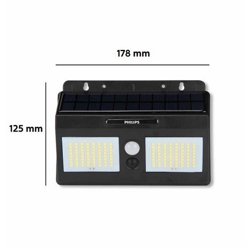 PHILIPS Essential SMARTBRIGHT Lampu Solar Dinding BWS010 LED 300 Tenaga Surya Outdoor