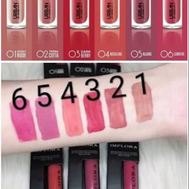Lipstik cream implora warna lengkap no 1-12