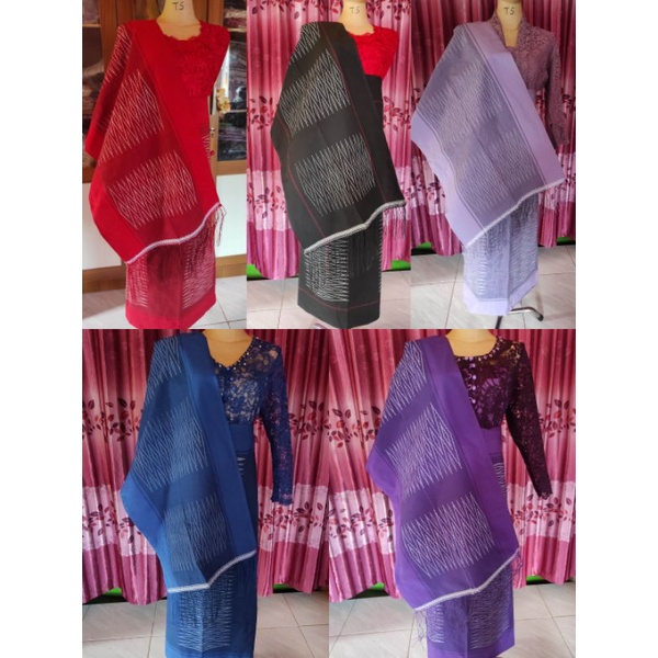 Sibolangrasta Sibolang rasta tenunan Mesin Siantar motif sibolangrasta setelan rok selendang mandar 