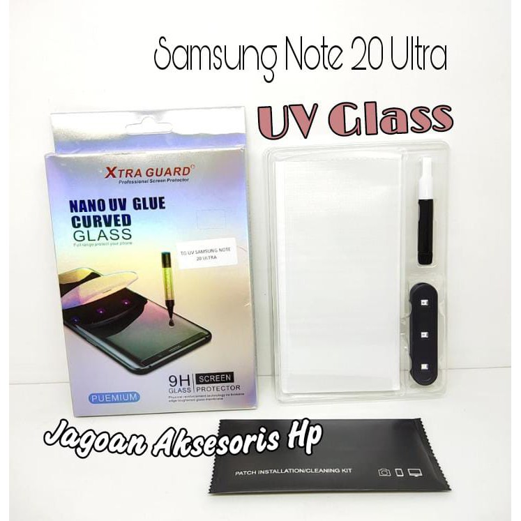 UV Glass Samsung Note 20 Ultra 6.9 inchi Tempered Glass 3D Curve FULL SCREEN Nano UV FULL GLUE