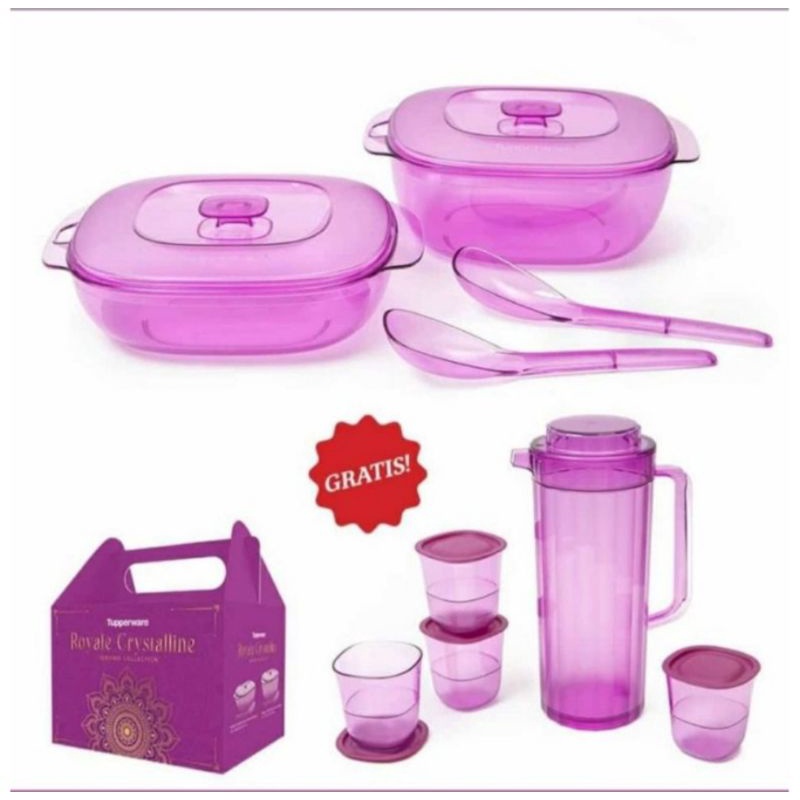 crystalline set tupperware