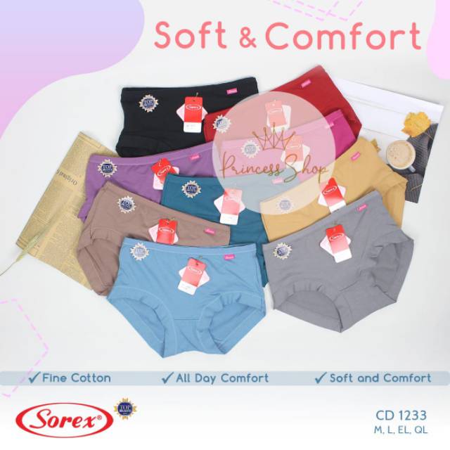 CELANA DALAM WANITA SOREX|CD Sorex 1233 KATUN SOFT COMPORT|BEST SELLER