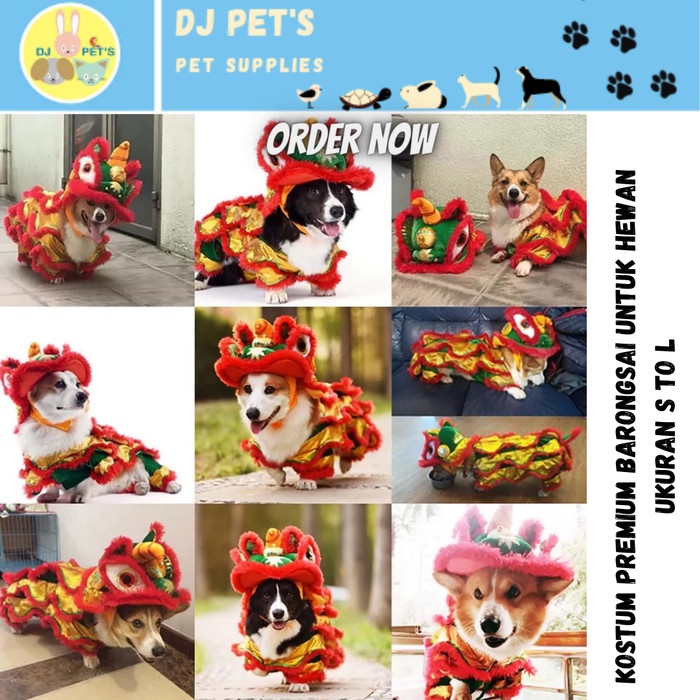 flash sale   baju imlek anjing kucing baju barongsai kostum imlek chinese new years