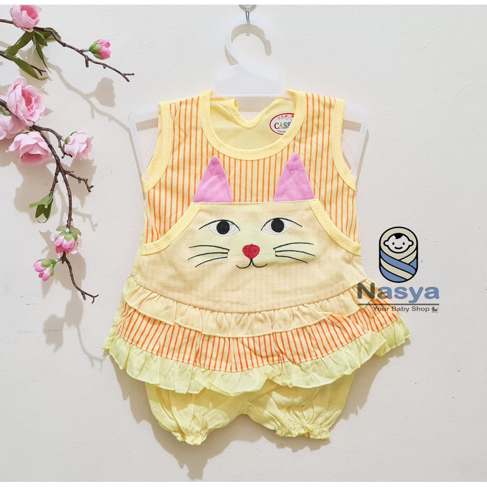 [N-055] Setelan baju perempuan lucu 3-6 bulan NEW ARRIVAL