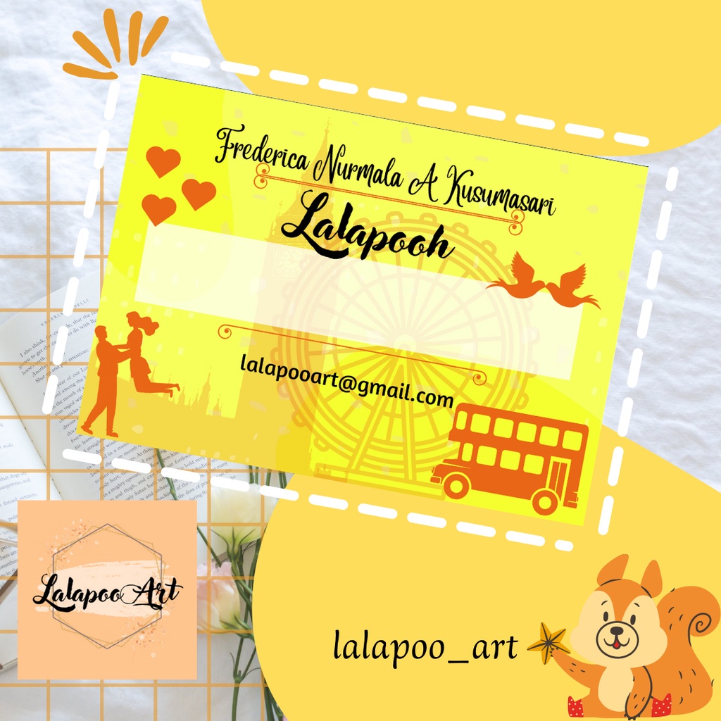 

Stiker penanda buku atau barang motif London Cantik 14 PCS
